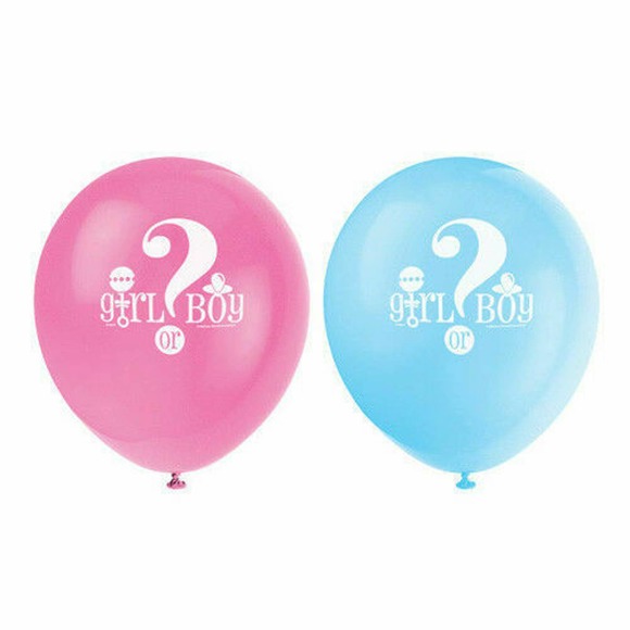8 PK GENDER REVEAL BABY SHOWER BOY OR GIRL LATEX BALLOONS. - Picture 4 of 4